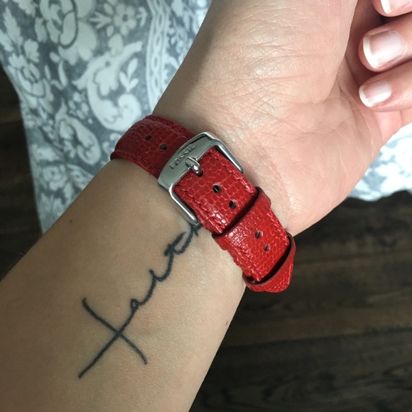 FOSSIL rhinestone watch w/ 9 interchangeable bands - Picture 7 of 8